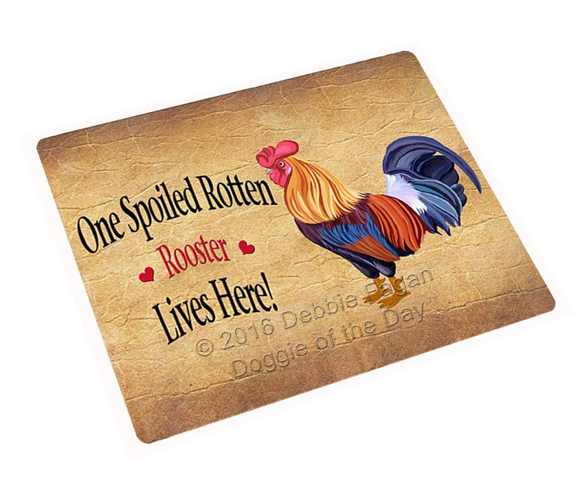 Spoiled Rotten Rooster Tempered Cutting Board