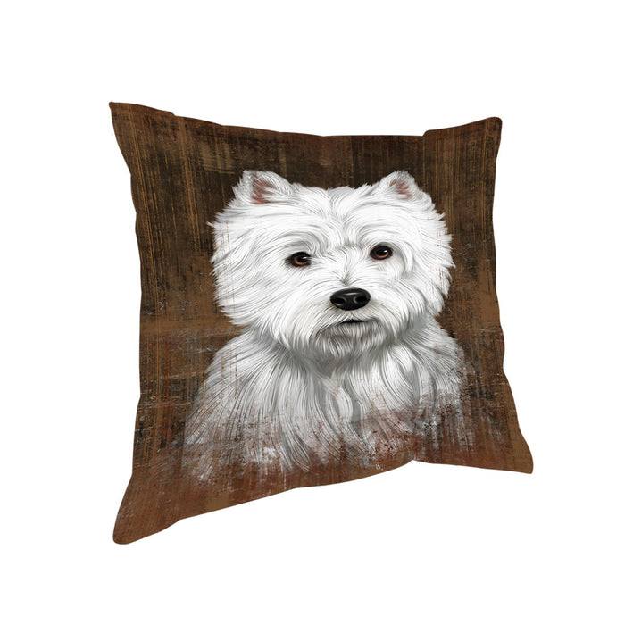 Rustic West Highland White Terrier Dog Pillow PIL49124