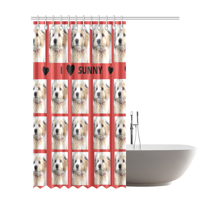 Custom Add Your Photo Here PET Dog Cat Photos on Shower Curtain