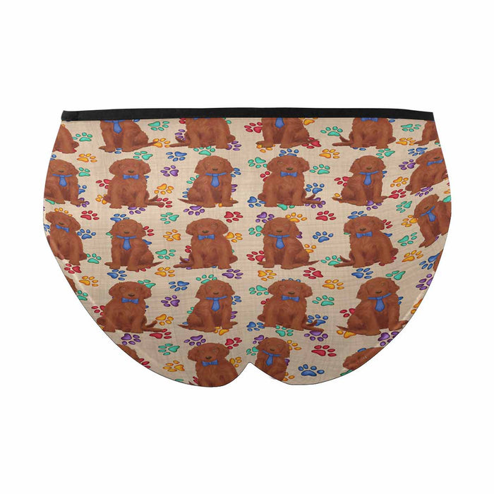 Irish Red Setter Dogs Blue  Women's High Waist Briefs (Model L26)