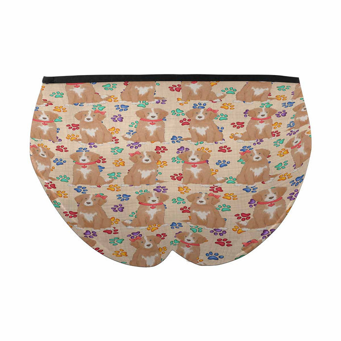 Nova Scotia Duck Toller Retriever Dogs Red  Women's High Waist Briefs (Model L26)