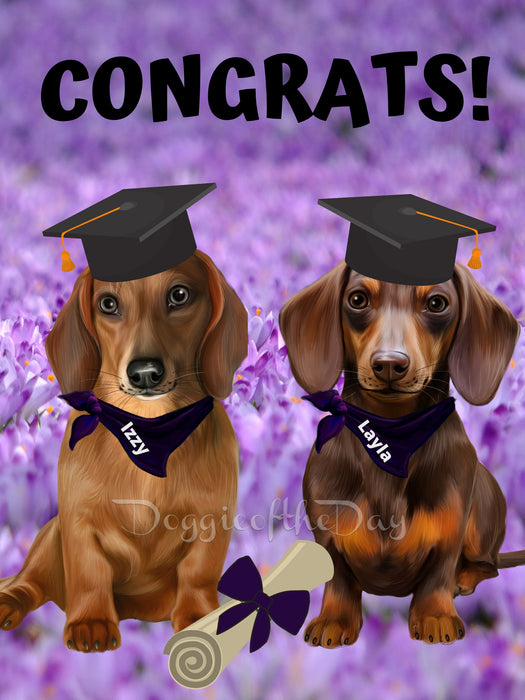 Custom Digital Painting Art Photo Personalized Dog Cat in Congrats Background