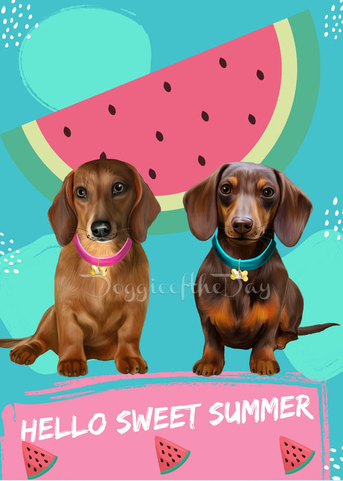 Custom Digital Painting Art Photo Personalized Dog Cat in Hello Sweet Summer Background