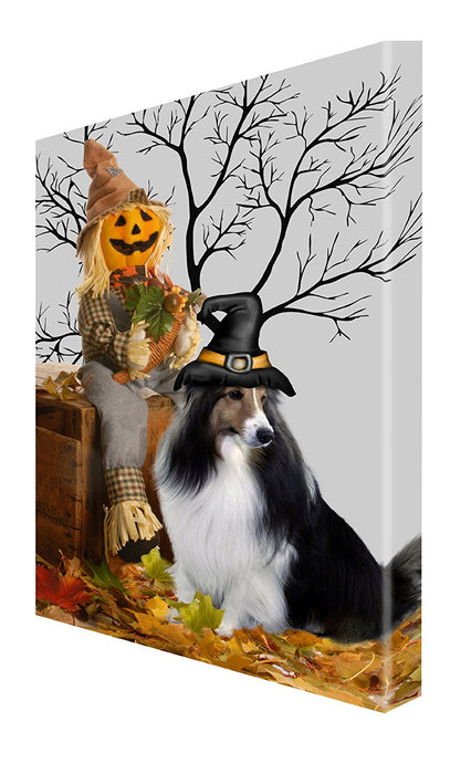 Sheltie Dog Halloween Canvas 18 x 24
