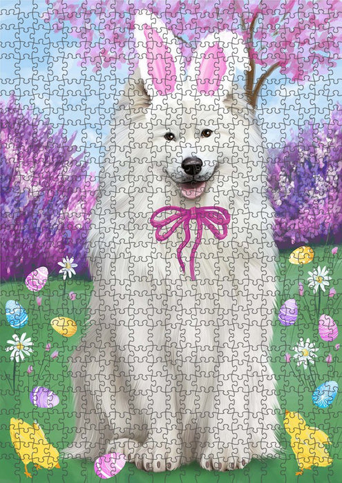 Samoyed Dog Easter Holiday Puzzle with Photo Tin PUZL51300