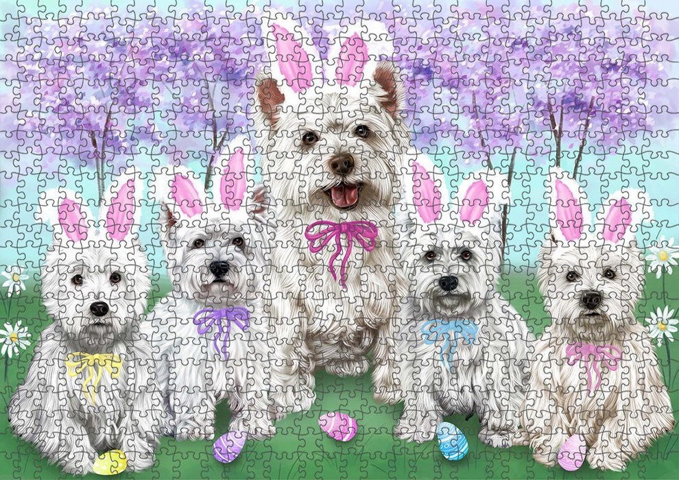 West Highland Terriers Dog Easter Holiday Puzzle with Photo Tin PUZL51459