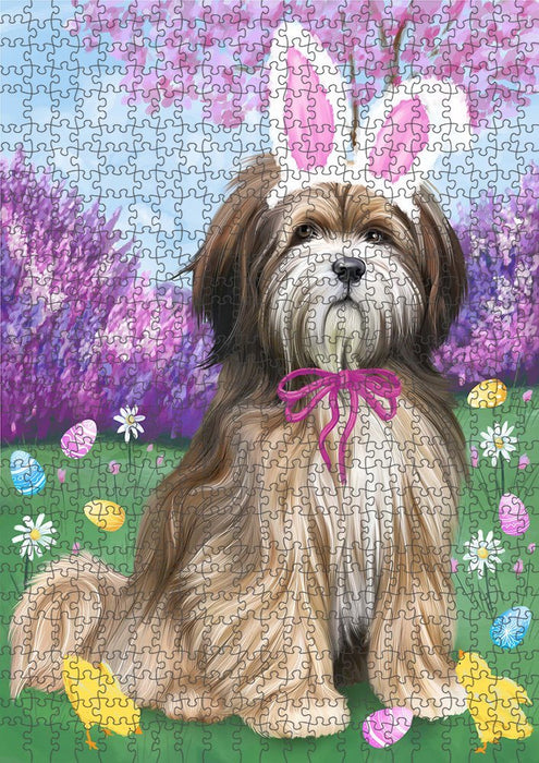 Tibetan Terrier Dog Easter Holiday Puzzle with Photo Tin PUZL51408