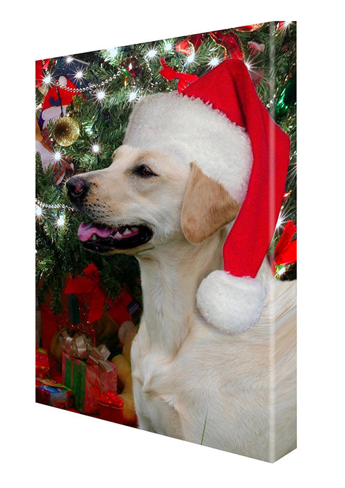 Yellow Labrador Retriever Dog Christmas Canvas 18 x 24