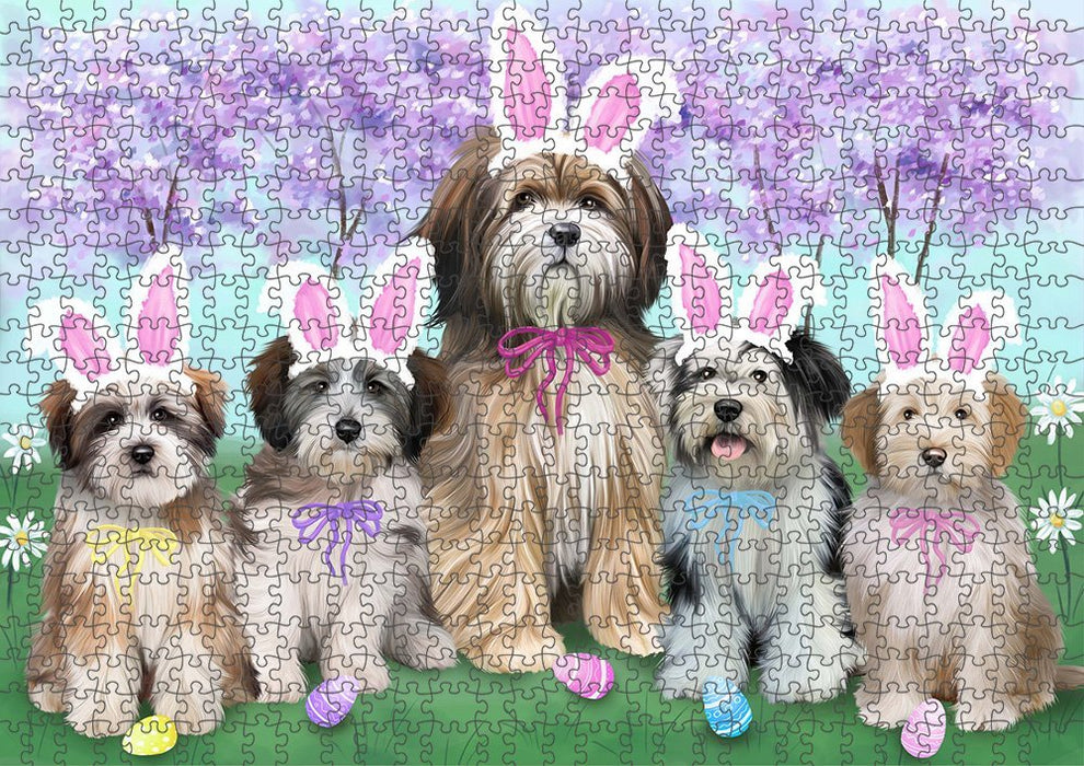 Tibetan Terriers Dog Easter Holiday Puzzle with Photo Tin PUZL51411