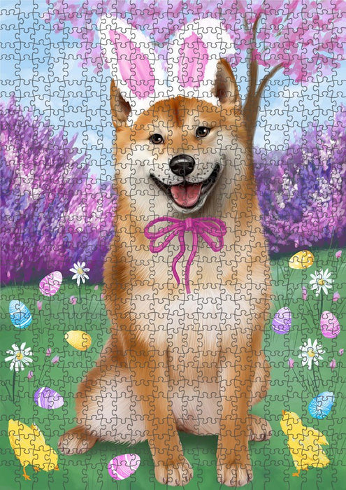 Shiba Inu Dog Easter Holiday Puzzle with Photo Tin PUZL51366