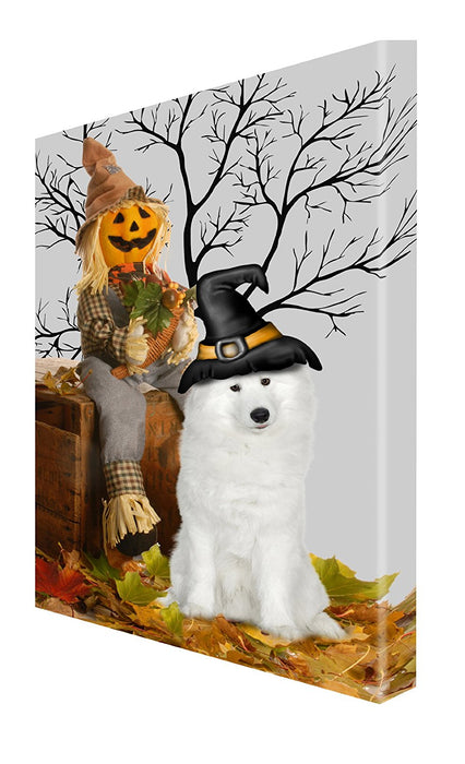 Samoyed Dog Halloween Canvas 18 x 24