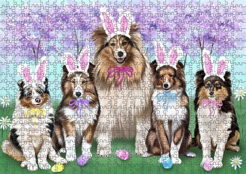 Shetland Sheepdogs Easter Holiday Puzzle with Photo Tin PUZL51351