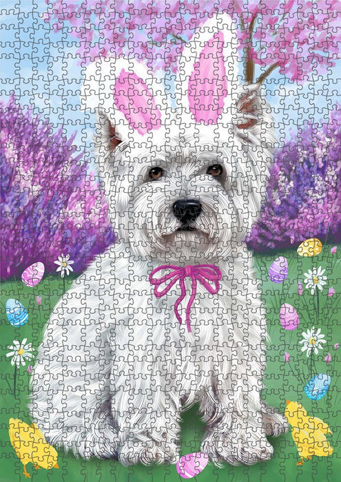 West Highland Terrier Dog Easter Holiday Puzzle with Photo Tin PUZL51462