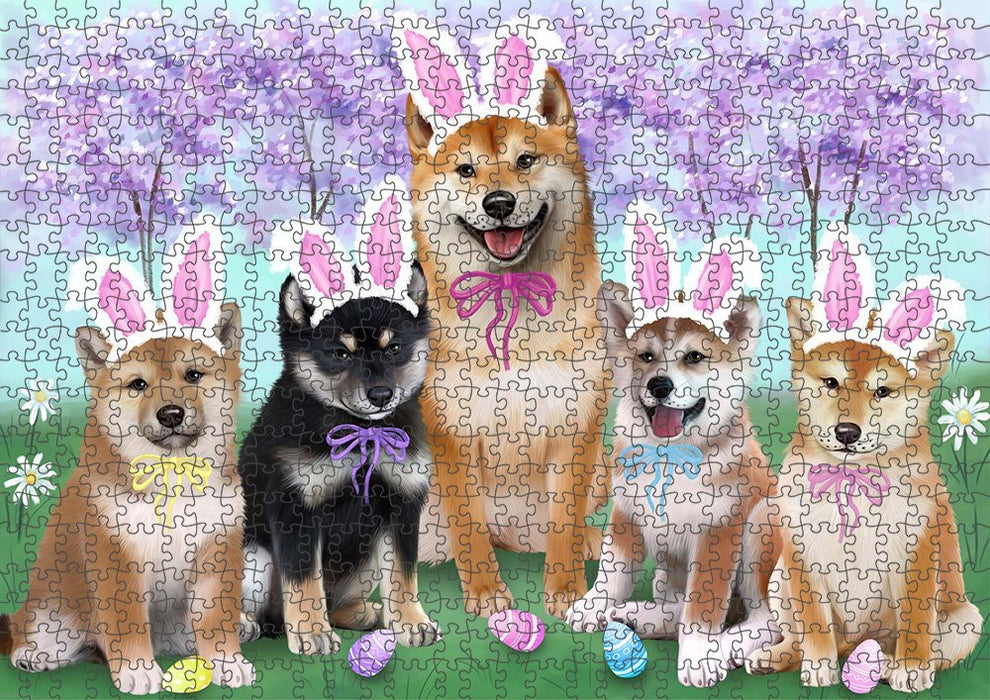 Shiba Inus Dog Easter Holiday Puzzle with Photo Tin PUZL51369
