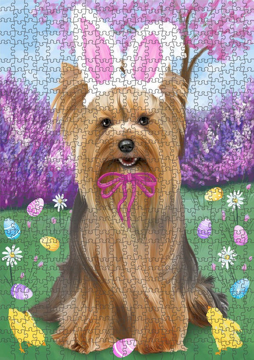 Yorkshire Terrier Dog Easter Holiday Puzzle with Photo Tin PUZL51483