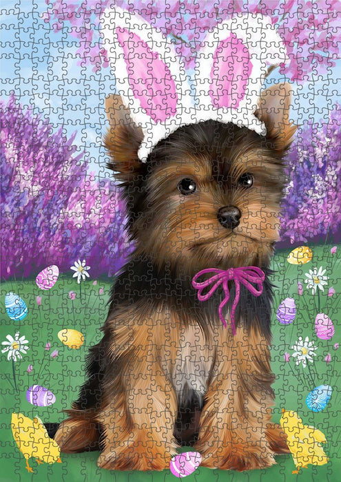 Yorkshire Terrier Dog Easter Holiday Puzzle with Photo Tin PUZL51489