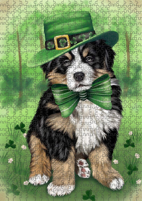 St. Patricks Day Irish Portrait Bernese Mountain Dog Puzzle with Photo Tin PUZL51675