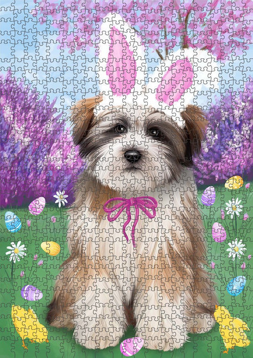 Tibetan Terrier Dog Easter Holiday Puzzle with Photo Tin PUZL51423