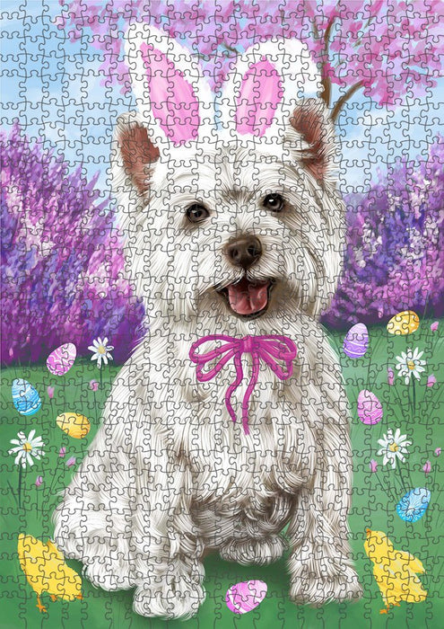 West Highland Terrier Dog Easter Holiday Puzzle with Photo Tin PUZL51456