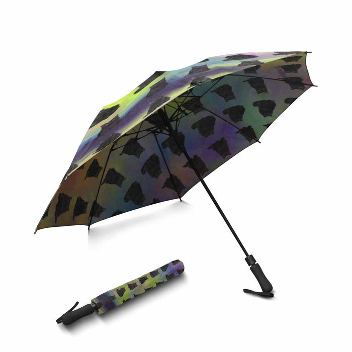 Black Cats  Semi-Automatic Foldable Umbrella
