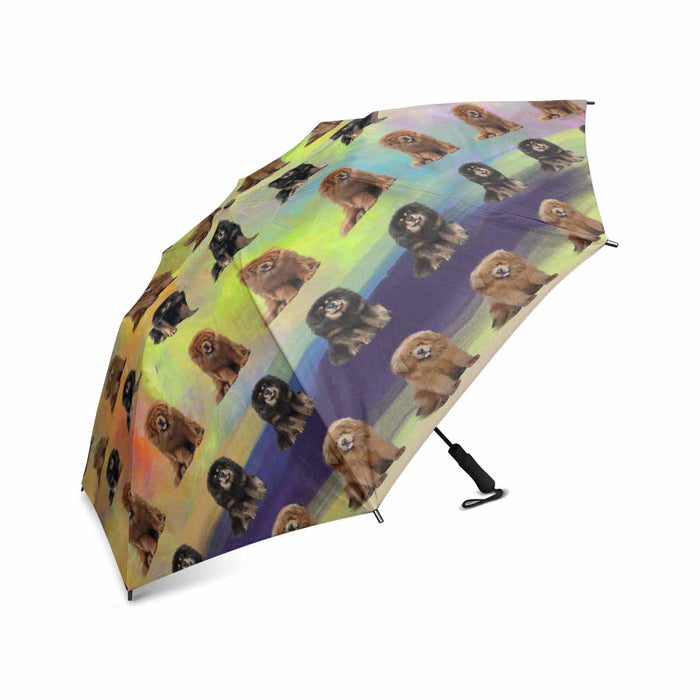 Tibetan Mastiff Dogs  Semi-Automatic Foldable Umbrella