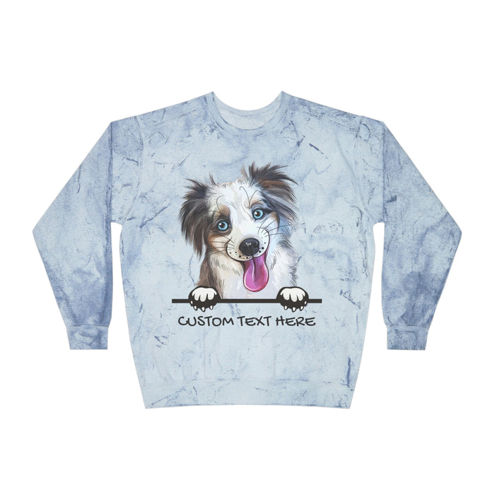 Custom Dog Personalized Unisex Color Blast Crewneck Sweatshirt