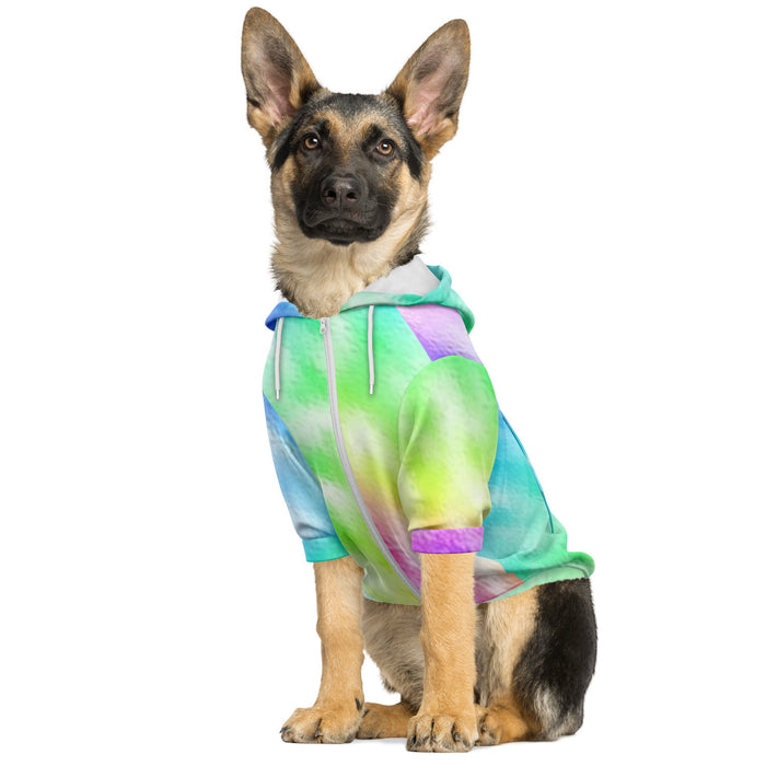 Personalize Watercolor Dog Tie Dye Hoodie Add Your Pet Photo & Name