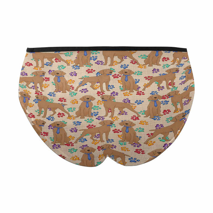 Vizsla Dogs Blue  Women&#039;s High Waist Briefs (Model L26)