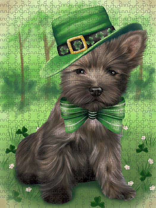 St. Patricks Day Irish Portrait Cairn Terrier Dog Puzzle  PUZL50466