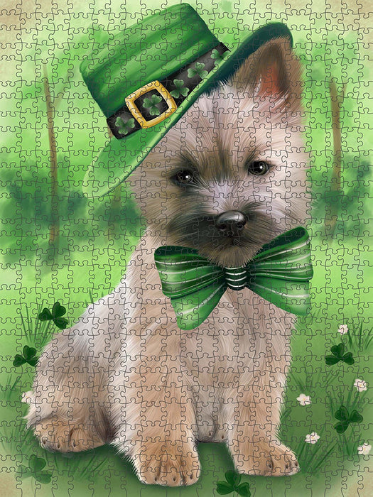 St. Patricks Day Irish Portrait Cairn Terrier Dog Puzzle with Photo Tin PUZL50463