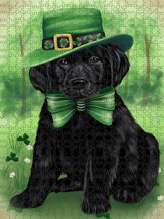 St. Patricks Day Irish Portrait Labrador Retriever Dog Puzzle with Photo Tin PUZL50658