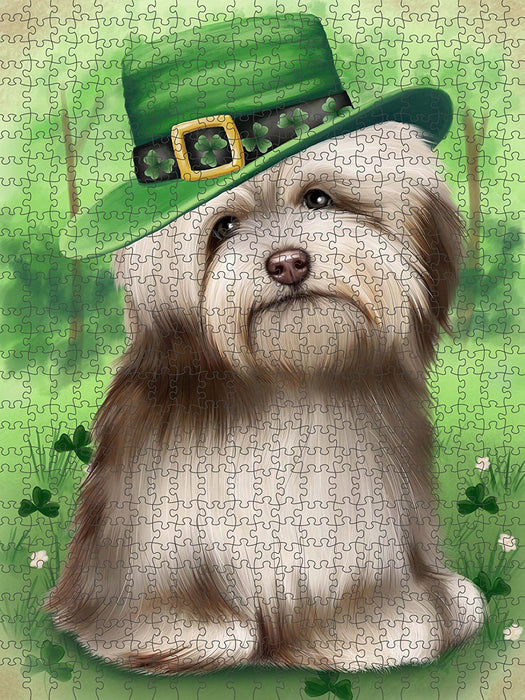 St. Patricks Day Irish Portrait Havanese Dog Puzzle with Photo Tin PUZL50628