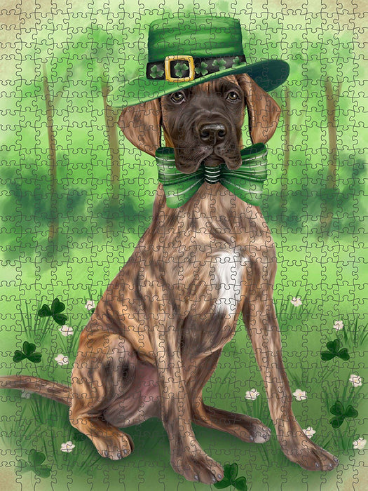 St. Patricks Day Irish Portrait Great Dane Dog Puzzle with Photo Tin PUZL50622
