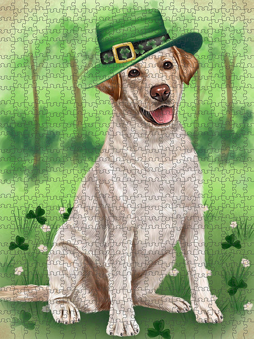 St. Patricks Day Irish Portrait Labrador Retriever Dog Puzzle with Photo Tin PUZL50652