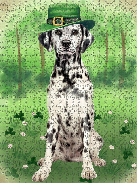 St. Patricks Day Irish Portrait Dalmatian Dog Puzzle with Photo Tin PUZL50559