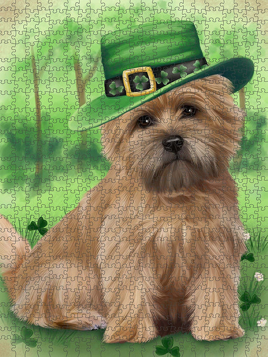 St. Patricks Day Irish Portrait Cairn Terrier Dog Puzzle with Photo Tin PUZL50457