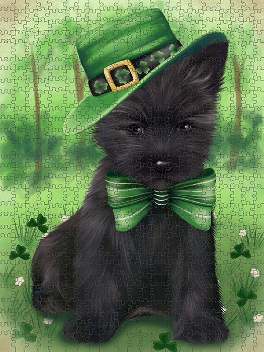 St. Patricks Day Irish Portrait Cairn Terrier Dog Puzzle with Photo Tin PUZL50469
