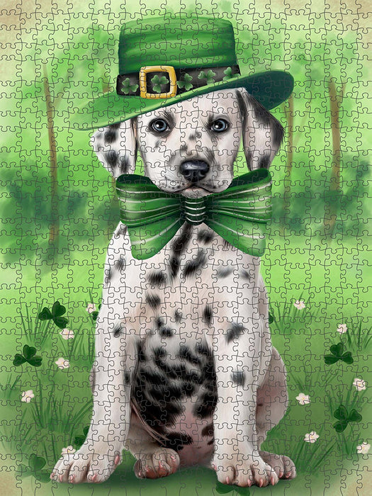 St. Patricks Day Irish Portrait Dalmatian Dog Puzzle with Photo Tin PUZL50565