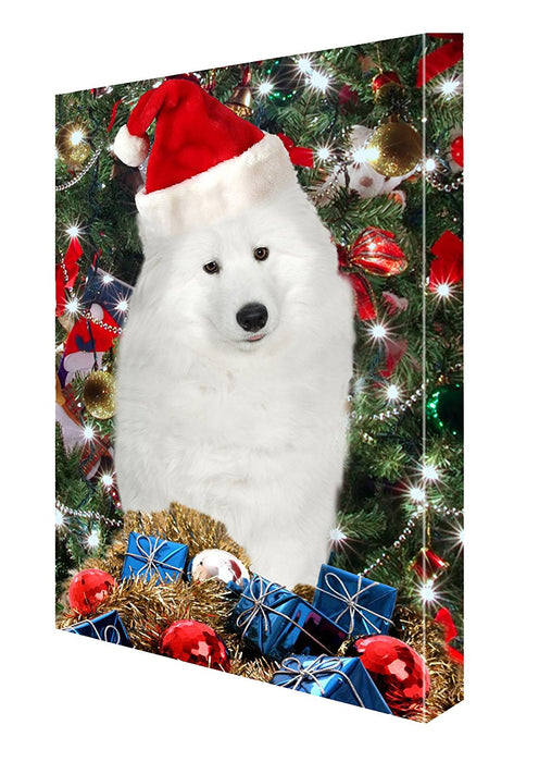 Samoyed Dog Christmas Canvas 18 x 24