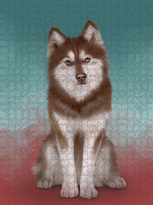 Siberian Husky Dog Puzzle with Photo Tin PUZL48948