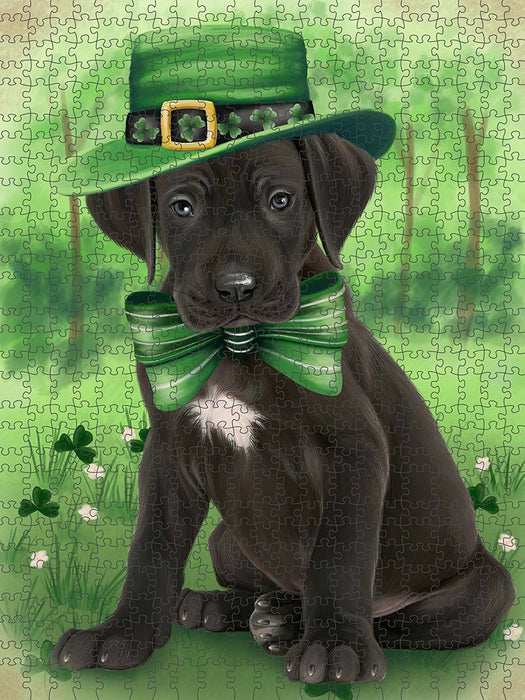 St. Patricks Day Irish Portrait Great Dane Dog Puzzle with Photo Tin PUZL50616
