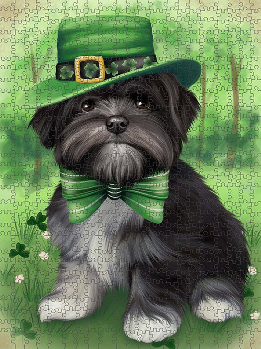 St. Patricks Day Irish Portrait Lhasa Apso Dog Puzzle  PUZL50676