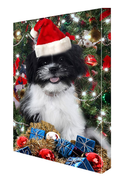 Shih Tzu Dog Christmas Canvas 18 x 24