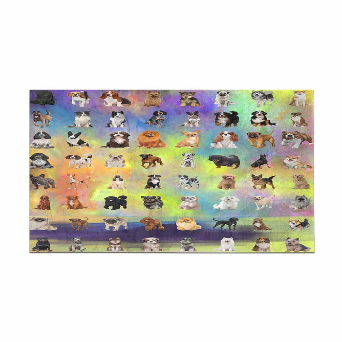 Multi Breed Dogs  Bath Rug 16" x 28"