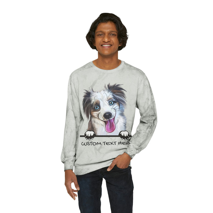 Custom Dog Personalized Unisex Color Blast Crewneck Sweatshirt