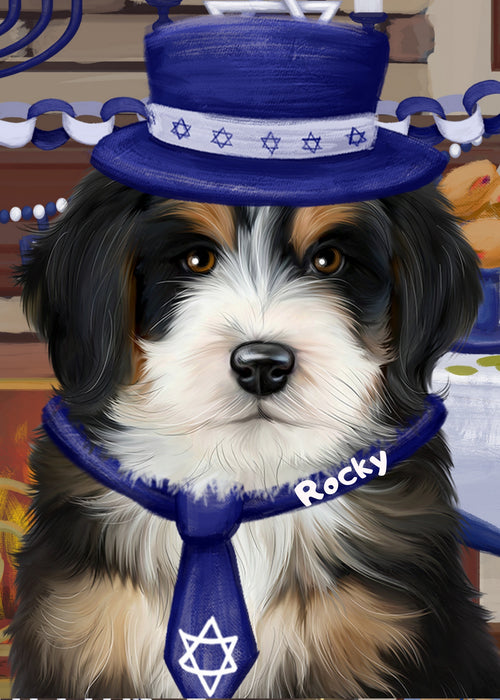 Custom Digital Painting Art Photo Personalized Dog Cat in Hanukkah Background
