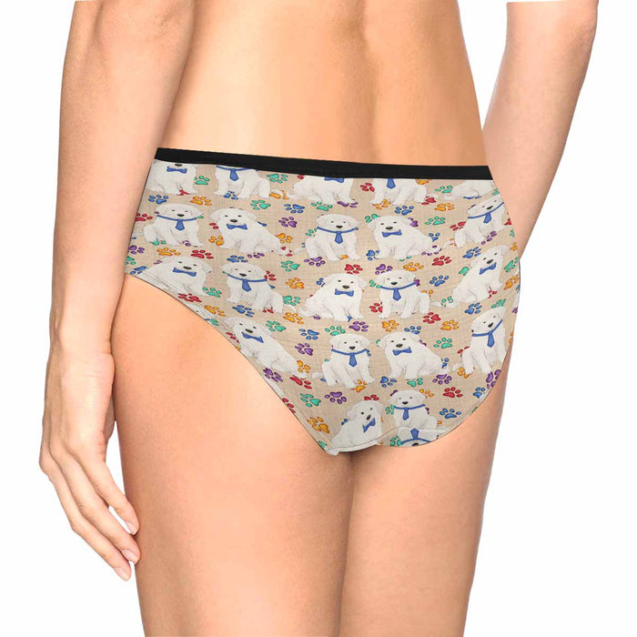 Great Pyrenees Dogs Blue  Women&#039;s High Waist Briefs (Model L26)