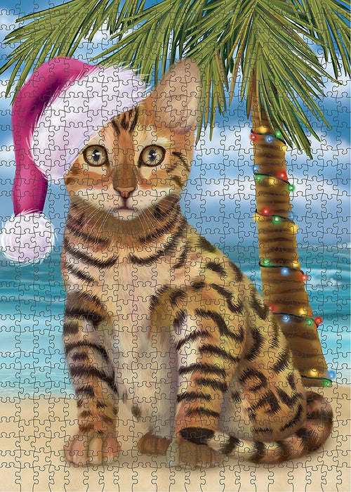 Summertime Chinese Li Hua Kitten on Beach Christmas Puzzle  PUZL1218