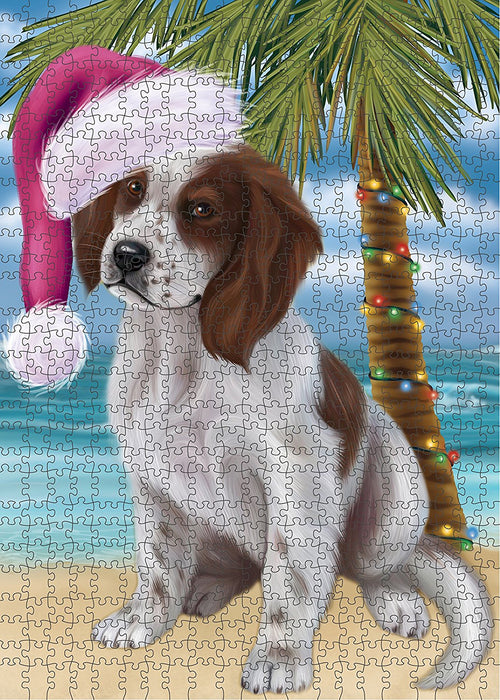 Summertime Irish Setter Puppy on Beach Christmas Puzzle with Photo Tin PUZL1356