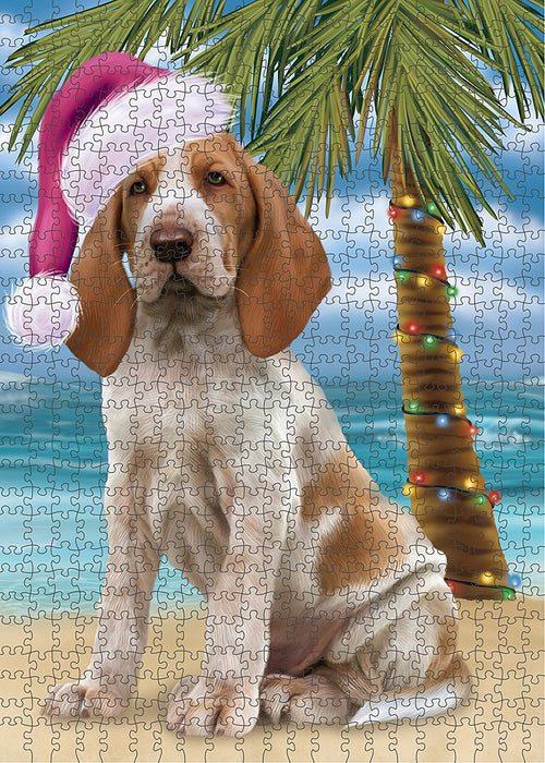 Summertime Bracco Italiano Dog on Beach Christmas Puzzle with Photo Tin PUZL1179